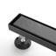 30 In.  Linear Shower Drain With Levelling Feet And Flange In Matte Black