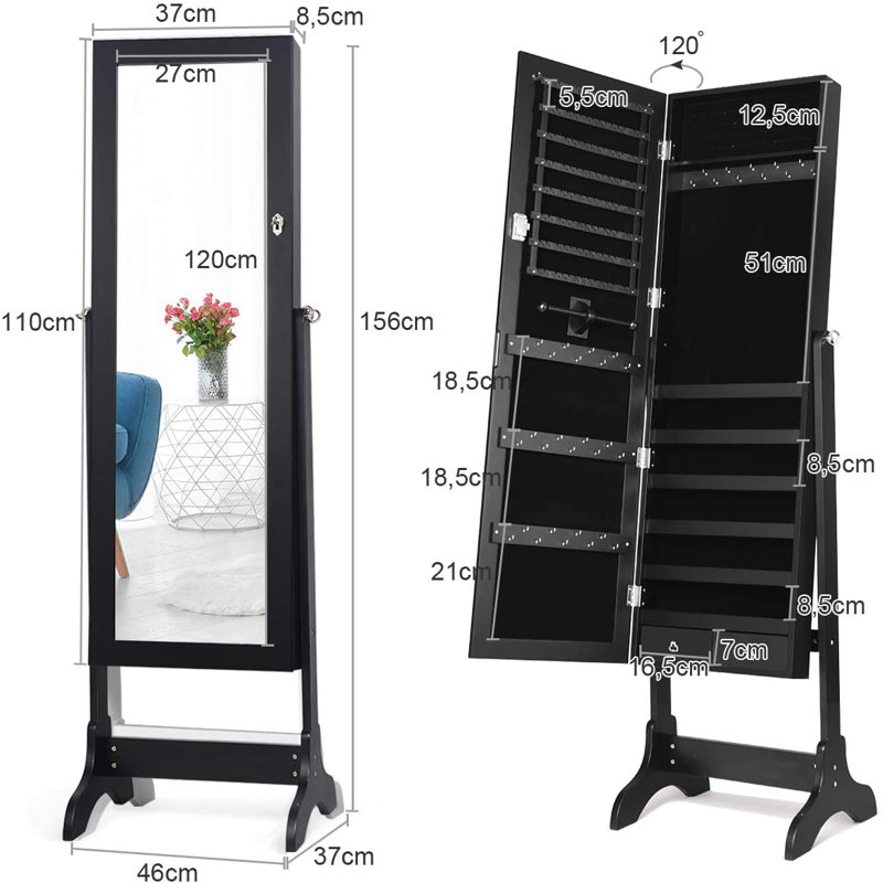 Showalter Freestanding Jewelry Armoire