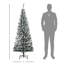 Arbre de Noël artificiel mince enneigé 6 pi de hauteur avec branches réalistes et 492 pointes