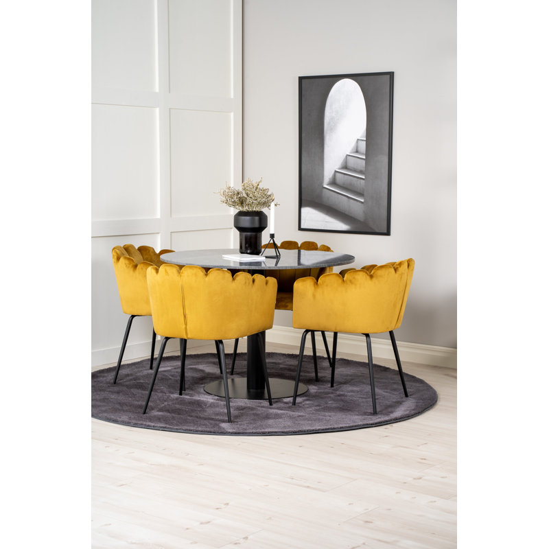 Monticello 4 - Person Dining Set, Black
