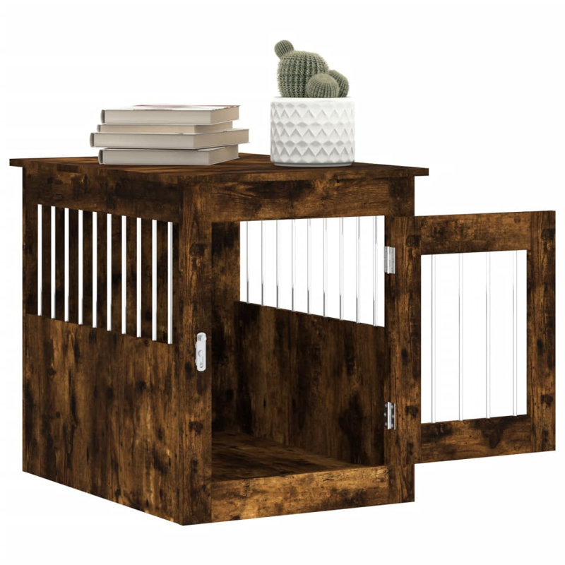 Caisse pour chien en bois d'ingénierie, H 25,6 po x l 21,7 po x P 29,5 po, Chêne