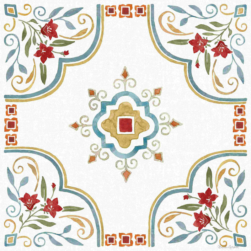 " Mediterranean Motif III ", 12" H x 12" W 