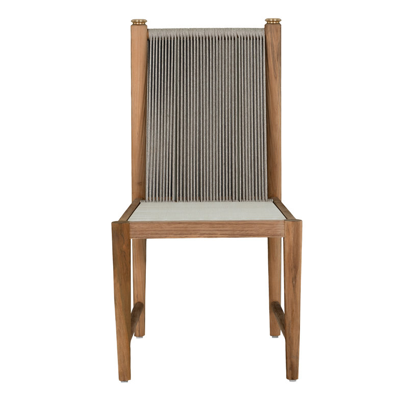 Pacifica Outdoor Teak Dining Side Chair with Sunbrella Cushion