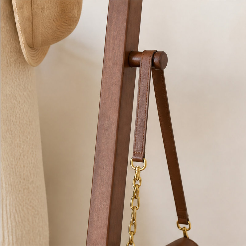 Freestanding Solid Pine Garment Rack, 31.9 x 17.7 x 62.4 Inches