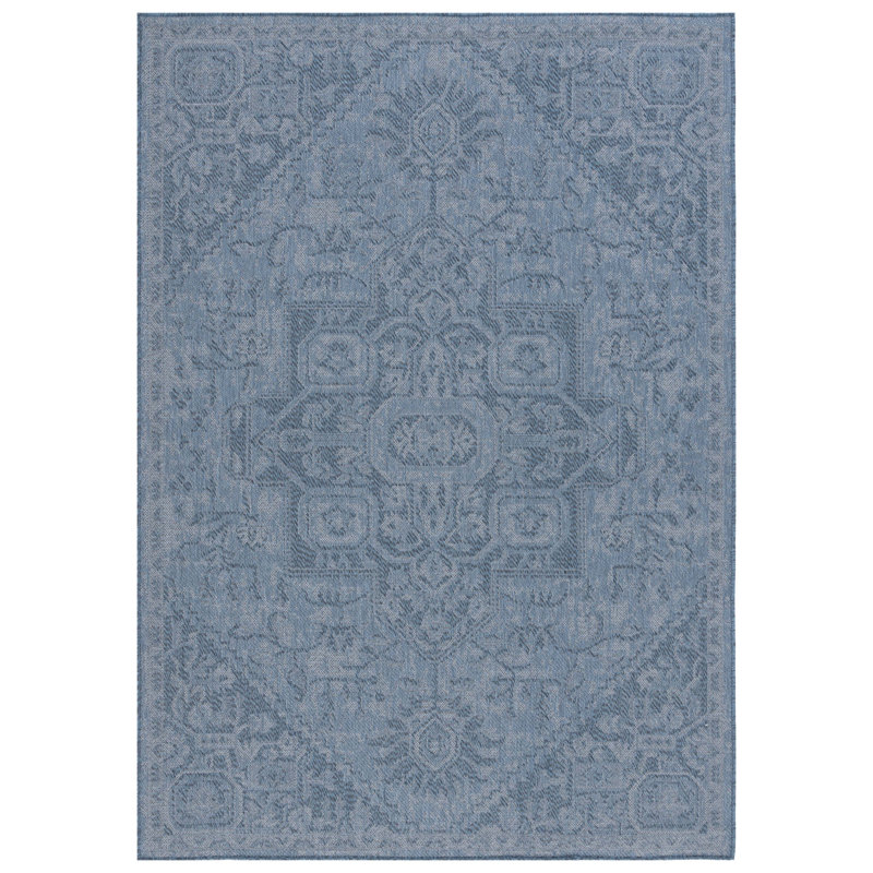 Mayleen Performance Machine Washable Oriental Indoor/Outdoor Area Rug, Rectangle 9' x 12'