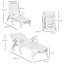 Beya Folding Sun Lounger with Wheels White