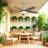 Whisperbloom Blade Span 42 In. Indoor Ceiling Fan With LED Light Bulbs And Remote Control-1634873376-1634873377