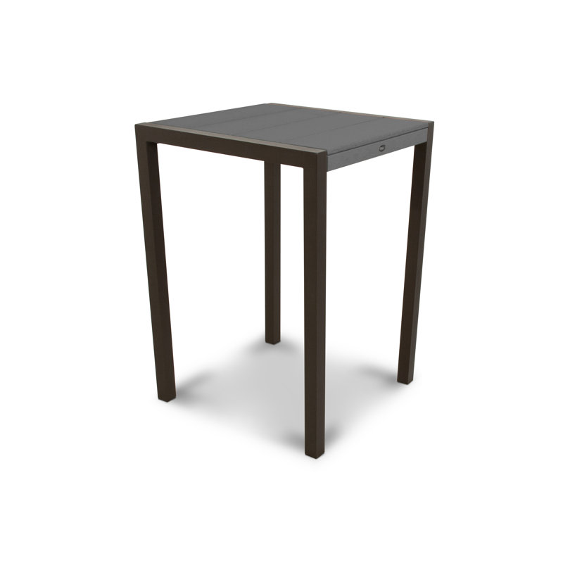 Table de bar POLYWOOD Surf City, Bronze texturé / Pierre angulaire, 30 po x 30 po