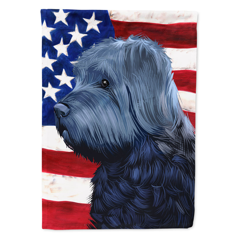 Polyester à 2 côtés 15 x 11 po drapeau de jardin, Bouvier des Flandres