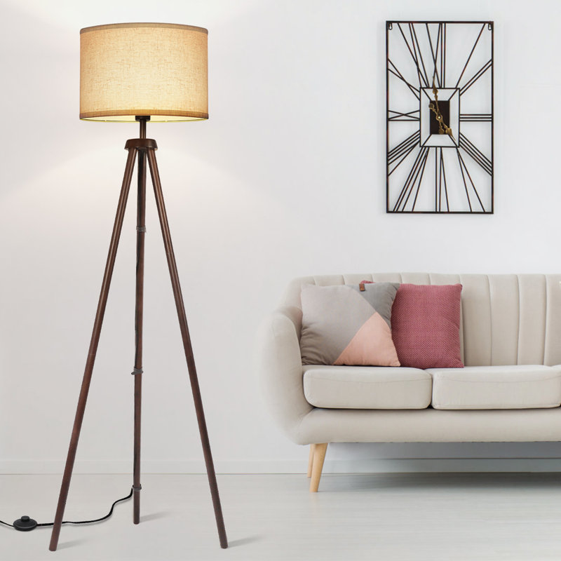 Jio 63'' Tripod Floor Lamp with Remote Control and LED Bulb Included