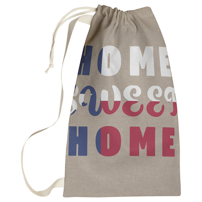 Sac à linge Home Sweet Home, Grand (H 76,5 po x l 29,5 po x P 1,5 po), Texas