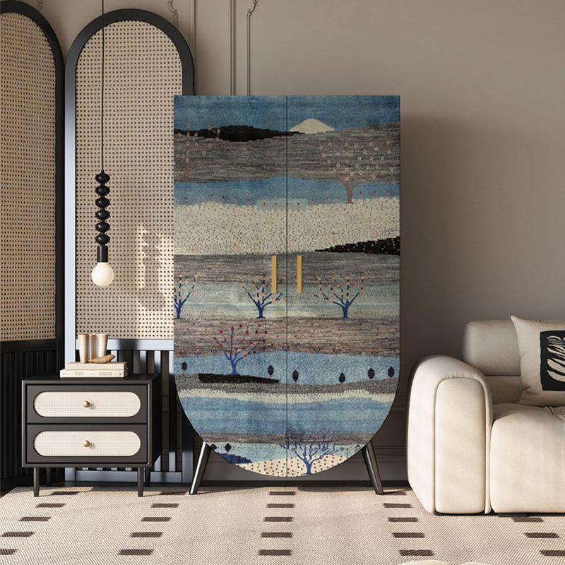 French-style solid wood painted wardrobe