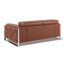 Ensemble de canapé et causeuse en cuir véritable 2 pièces avec appuis-tête réglables Camel-52010369