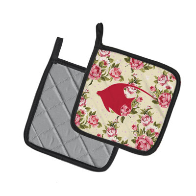 East Urban Home Floral Polyester Potholder Set