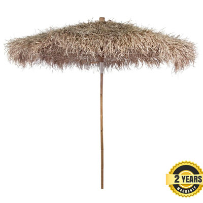 Oaklynn 270 cm W X 270 cm D Round Beach Parasol with Manual Lift