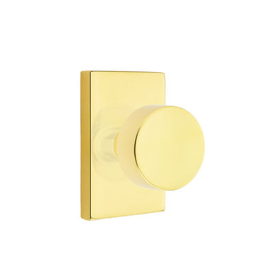 Passage Door Knob with Rectangular Rosette