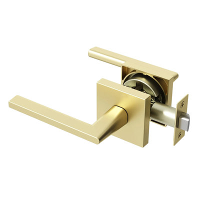 Poignée de porte Quadra Design moderne dissimulé pour (Hall et garde-robe) - Style minimaliste élégant en or champagne brossé