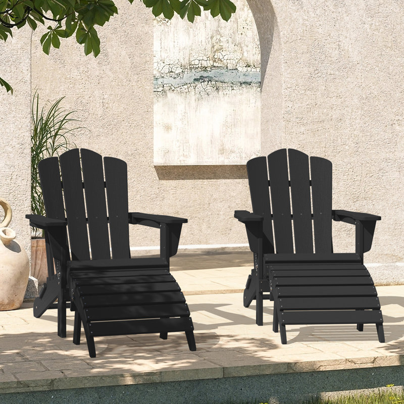 Repose-pieds Wolir Classic Adirondack, Noir