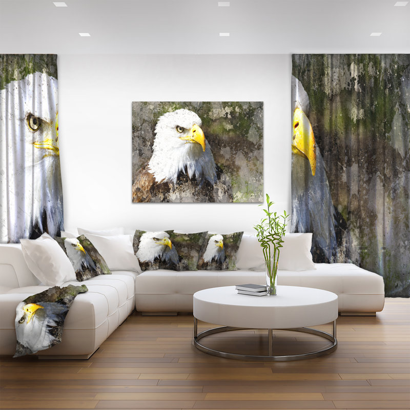 «Eagle Head with Textures», impression sur toile, H 8 po x l 12 po x P 1 po