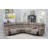Aprill Upholstered Reclining Curved Sectional Symmetrical