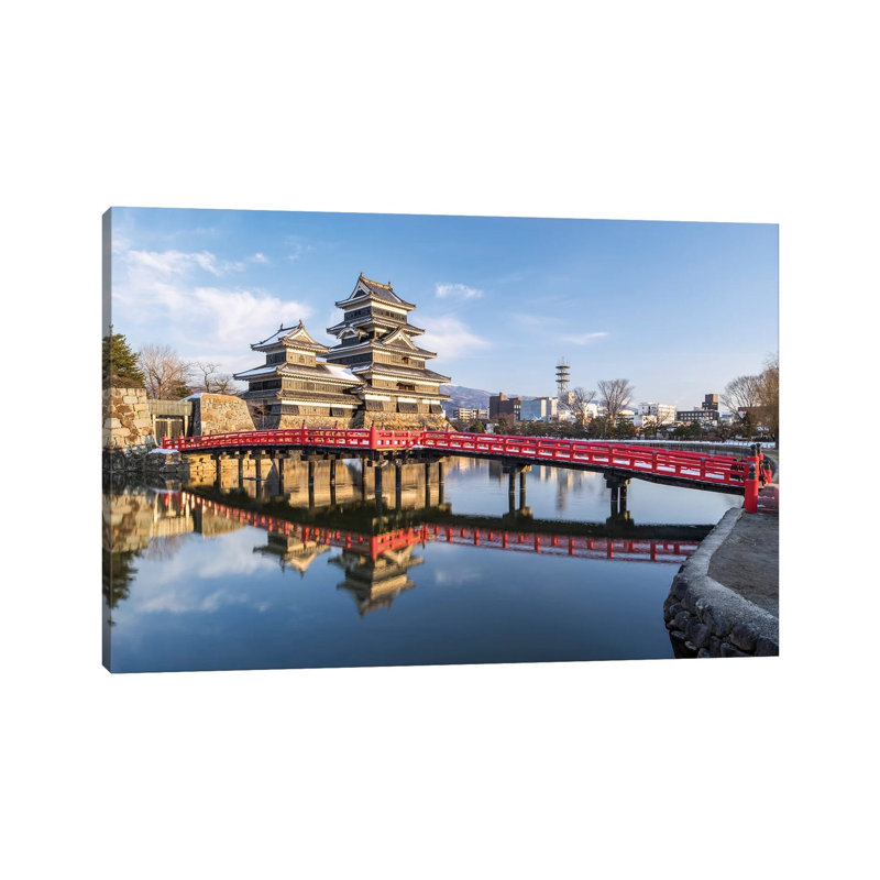 Matsumoto Castle by Jan Becke - Wrapped Canvas Print, 20.32 cm H x 30.48 cm W