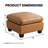 29.5"W Oversize Square Leather Ottoman