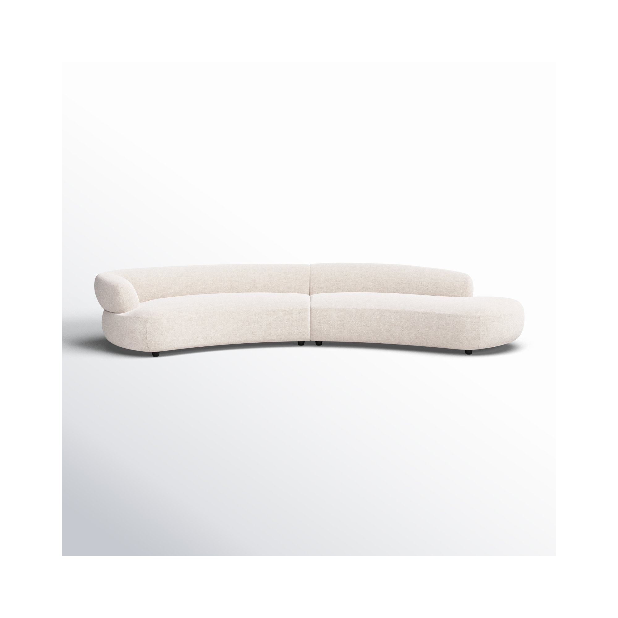 Athens 2Pc Sectional W/ LAFC-Thames Coal, Left Hand Facing, Nomad Snow Polyester Blend