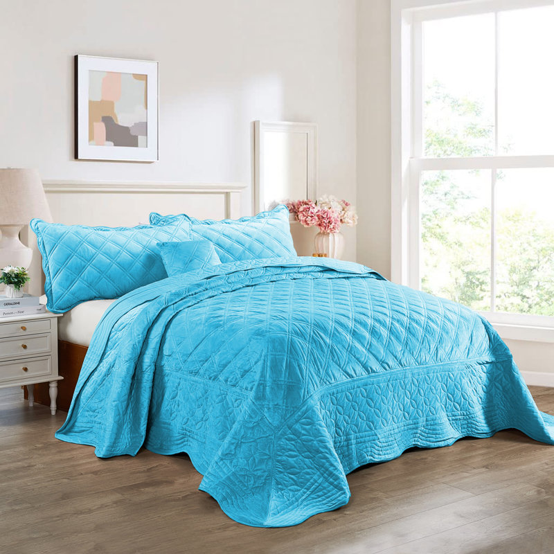 Ensemble de couette surdimensionné de 4 pièces en microfibre douce, Couette queen + 2 taies d'oreiller standard + cous