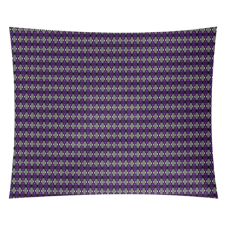 Tapisserie «Avicia Lined Diamonds» par Katelyn Elizabeth, Intérieur, H 54 po x l 63,5 po