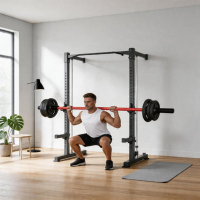 7ft  Barbell 45 lb – Heavy Duty Weight Lifting Bar, 1500LB Capacity, 28mm Grip, 8 Needle Bearings, for Deadlift & Bench Press