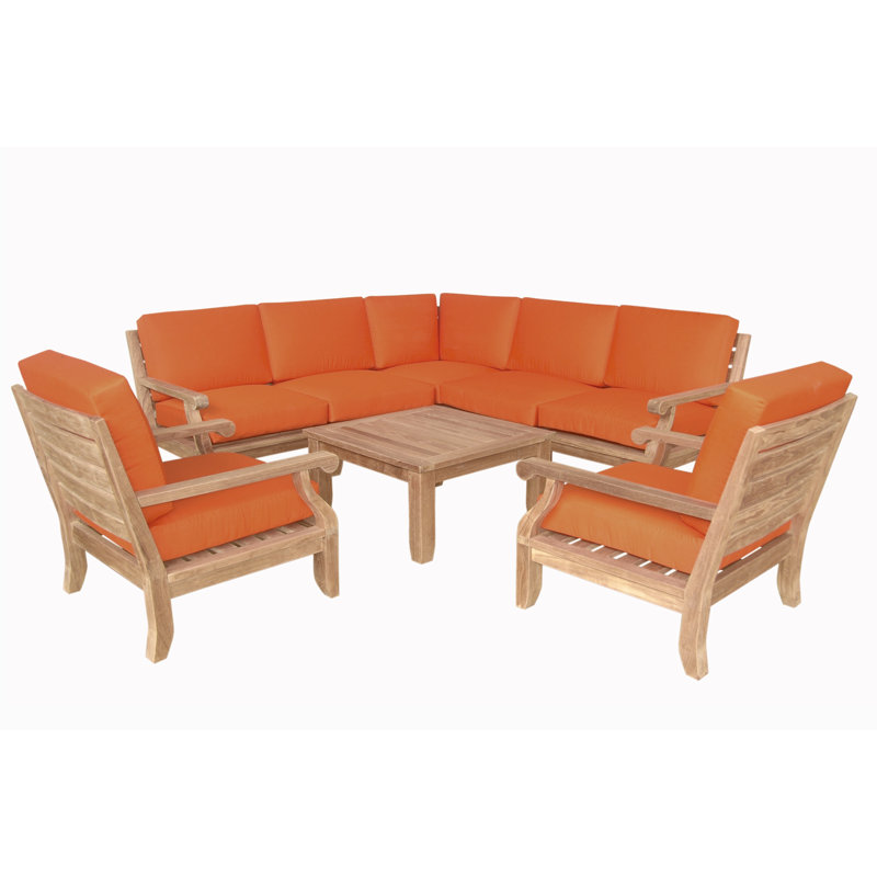 Riviera Outdoor 8 - Piece Teak Conversation Set