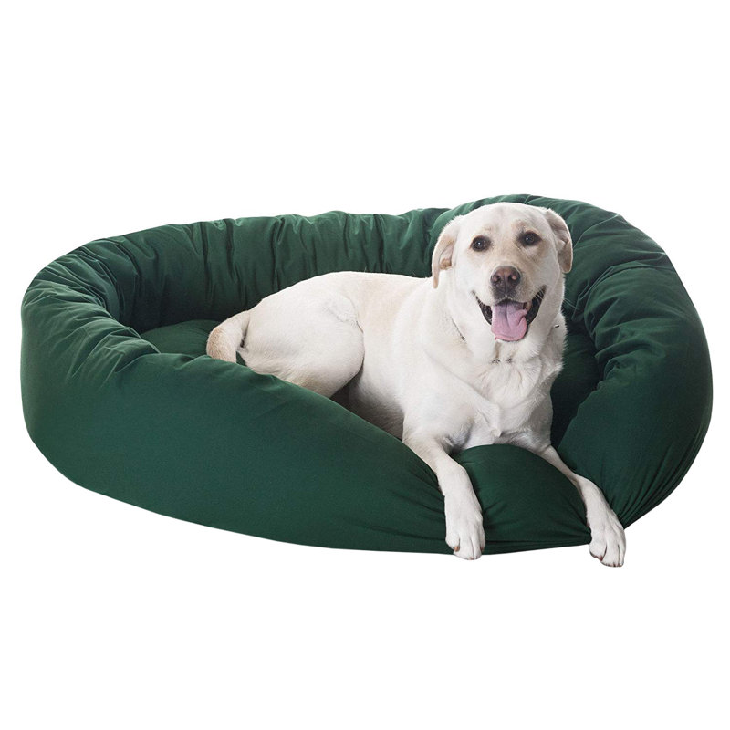 Lit ovale pour animal de compagnie, Vert, Moyen (l 23 po x P 32 po x H 7 po)