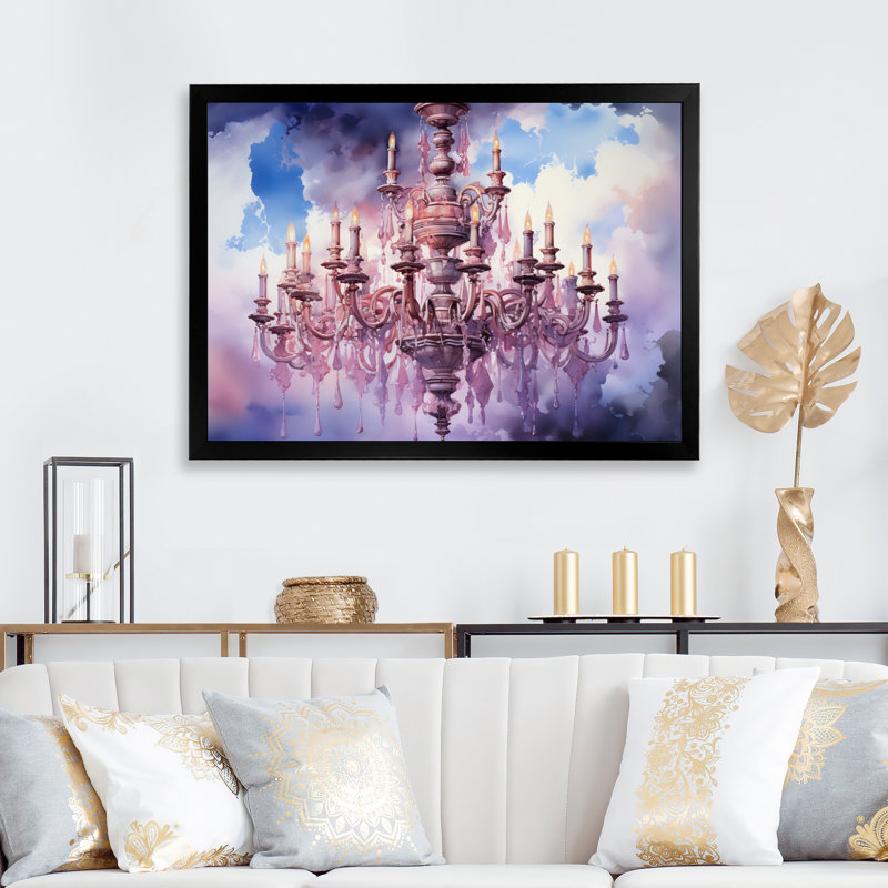 Lustre de rêve enchanteur, Cadre photo noir, H 24 po x l 32 po x P 1 po