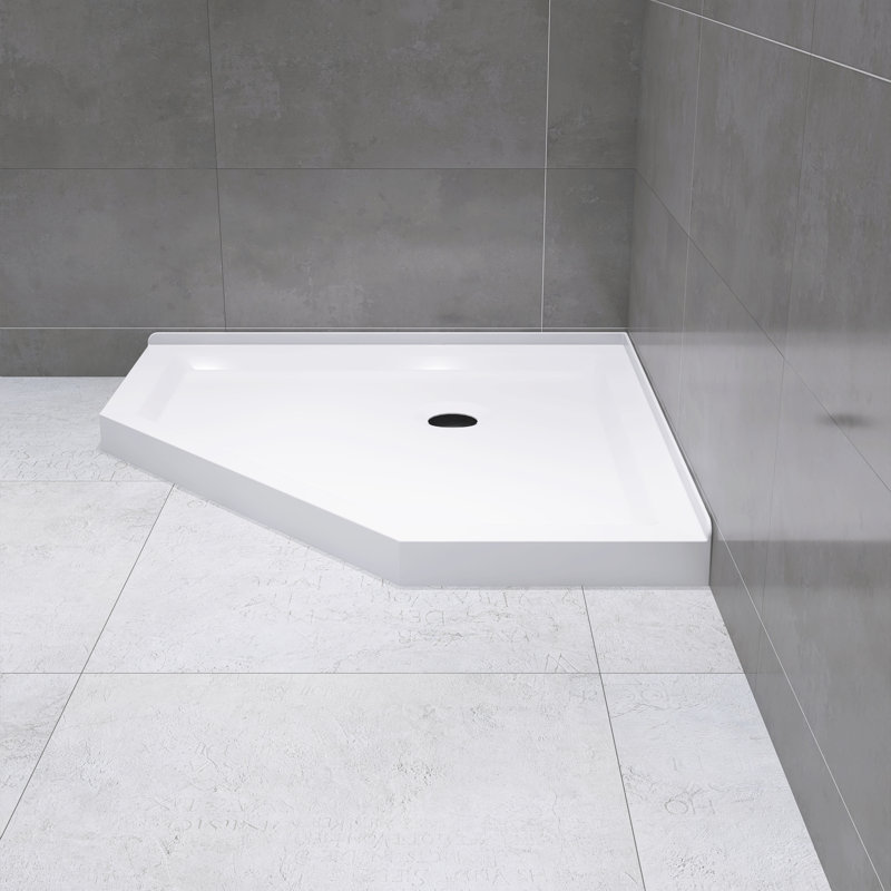 Neo-Angle Acrylic And ABS Shower Base, 36 In. D X 36 In. W X 3.5 In. H