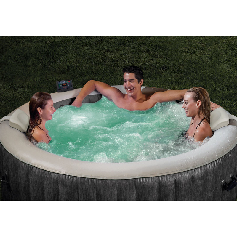 Greywood Deluxe Round Inflatable 6-Person Hot Tub Spa