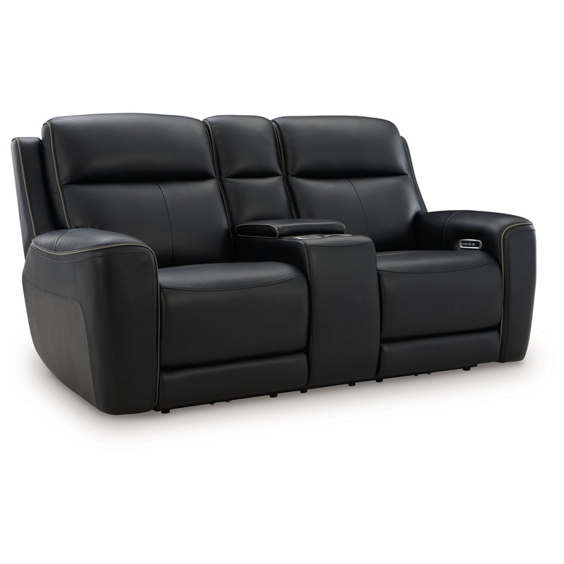 Causeuse inclinable électrique avec console 5Z-Comfort, H 43 po x l 78 po x P 41 po, Noir