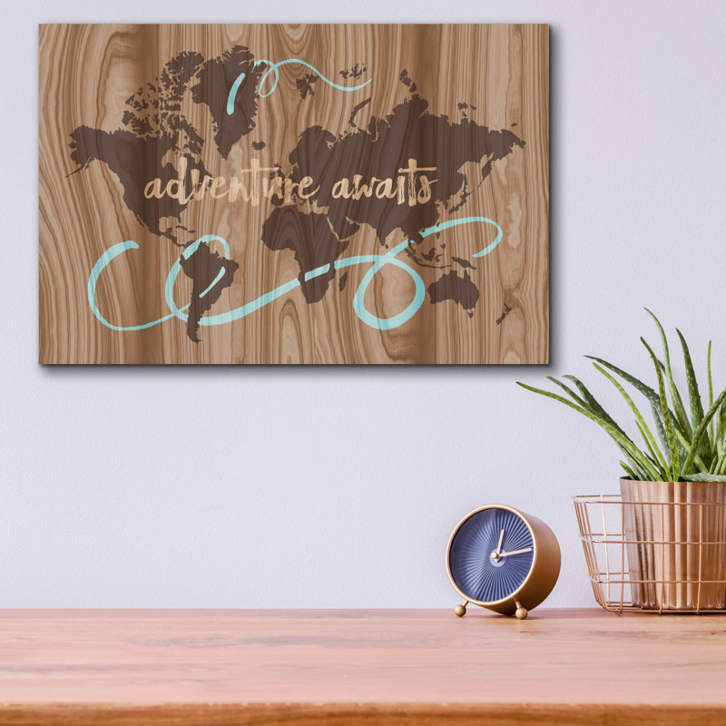 «Adventure Map» par Erin Clark, art mural en verre acrylique, H 12 po x l 16 po x P 0,13 po