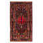 Tapis rectangulaire en laine New Age de conception unique 3 pi 8 po x 6 pi 8 po noir et rouge