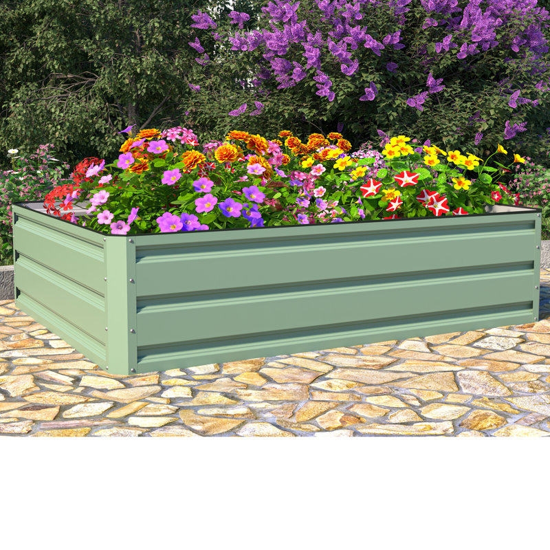 Hub Metal Raised Garden Bed, 2, 30cm H x 120cm W x 90cm D