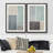 Geometric Line Minimalist Blue And Gray Rectangle And Line Abstract Shapes Modern Chic On Canvas 2 Pieces Print-92285490-92285488