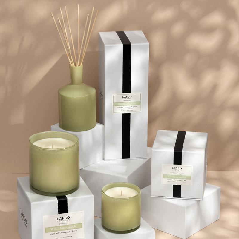 Wild Honeysuckle Classic Reed Diffuser, Green, Floral