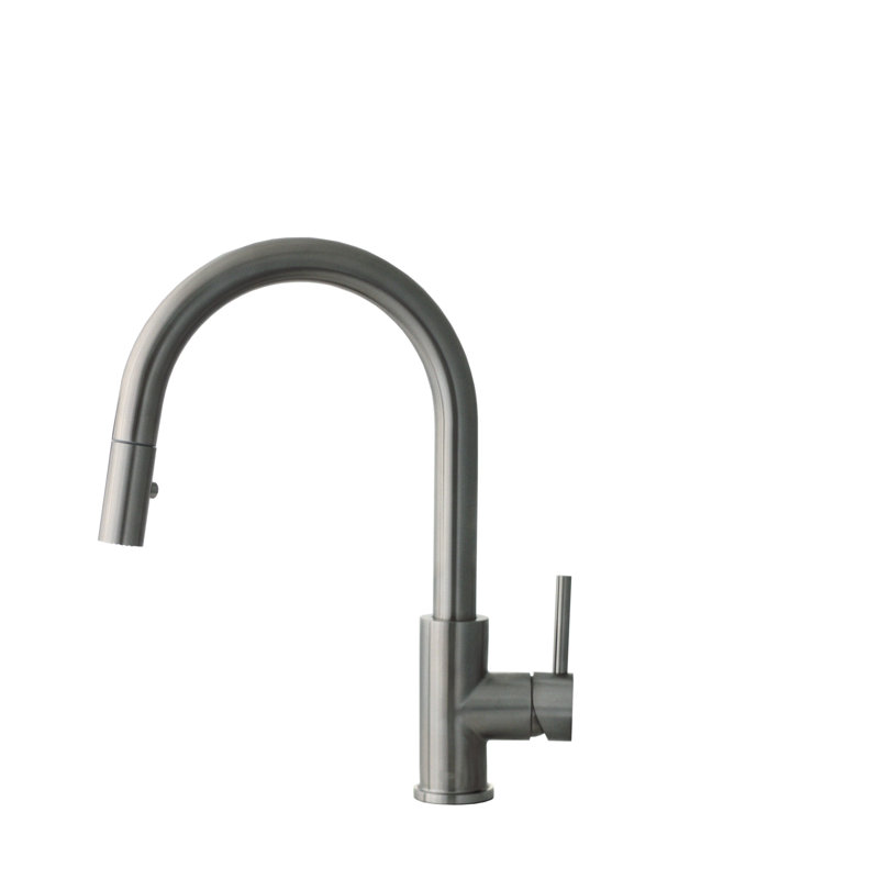 Modern Faucet Stylish Modena One-Handle Pull-Down Kitchen Faucet, Gunmetal