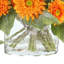 Sunflower Fall Arrangement in a Glass Ripple Vase