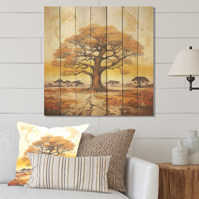 Arbre d'essence sauvage d'Afrique I - Arbre africain sur bois