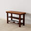 Banc de rangement pour chaussures en bois de pin massif, espresso
