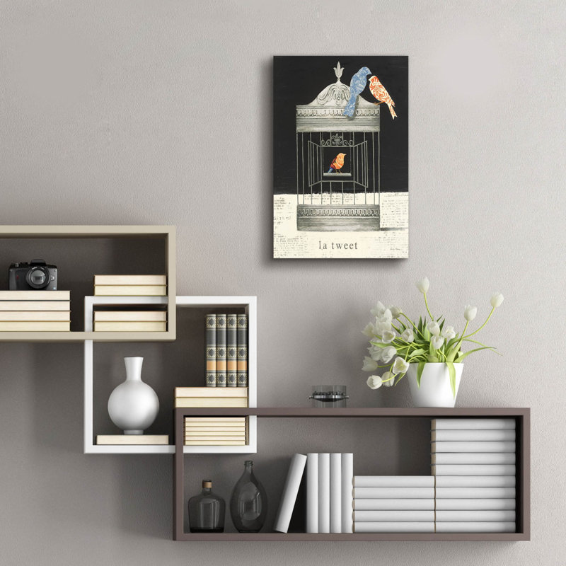 Art mural en verre «La twitt» par Emily Adams, H 24 po x l 16 po x P 0,2 cm
