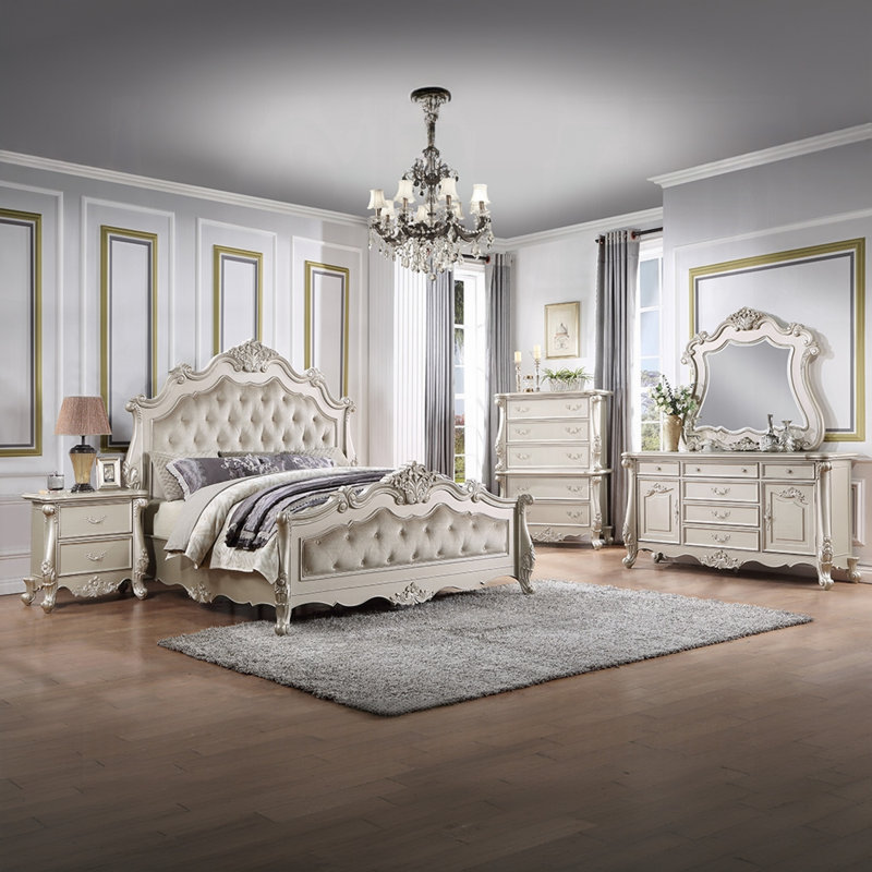 Ensemble de chambre à coucher 5 pièces Moeisha, Grand