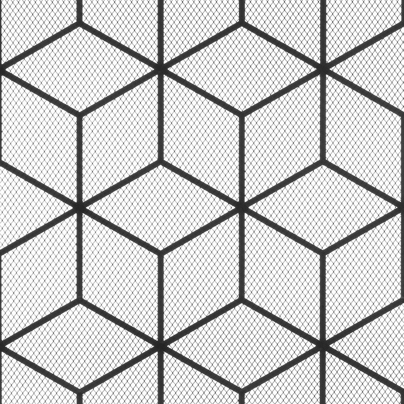 1 Panel Iron Fireplace Screen