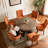 Farmhouse Upholstered Side Chairs Set of 6, Vintage Solid Wood Kitchen Dining Chairs with Nailhead Trim & High Back Support, 350lbs Weight Capacity-108722456-157801614