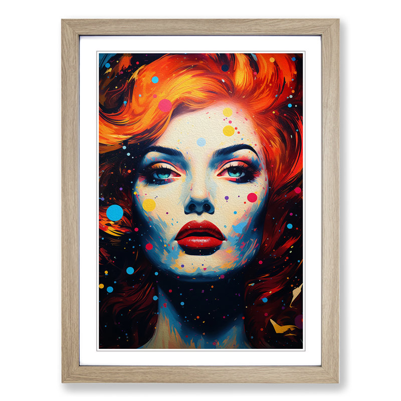 Single Picture Frame Print on Wood, Oak Framed, 64cm H x 46cm W